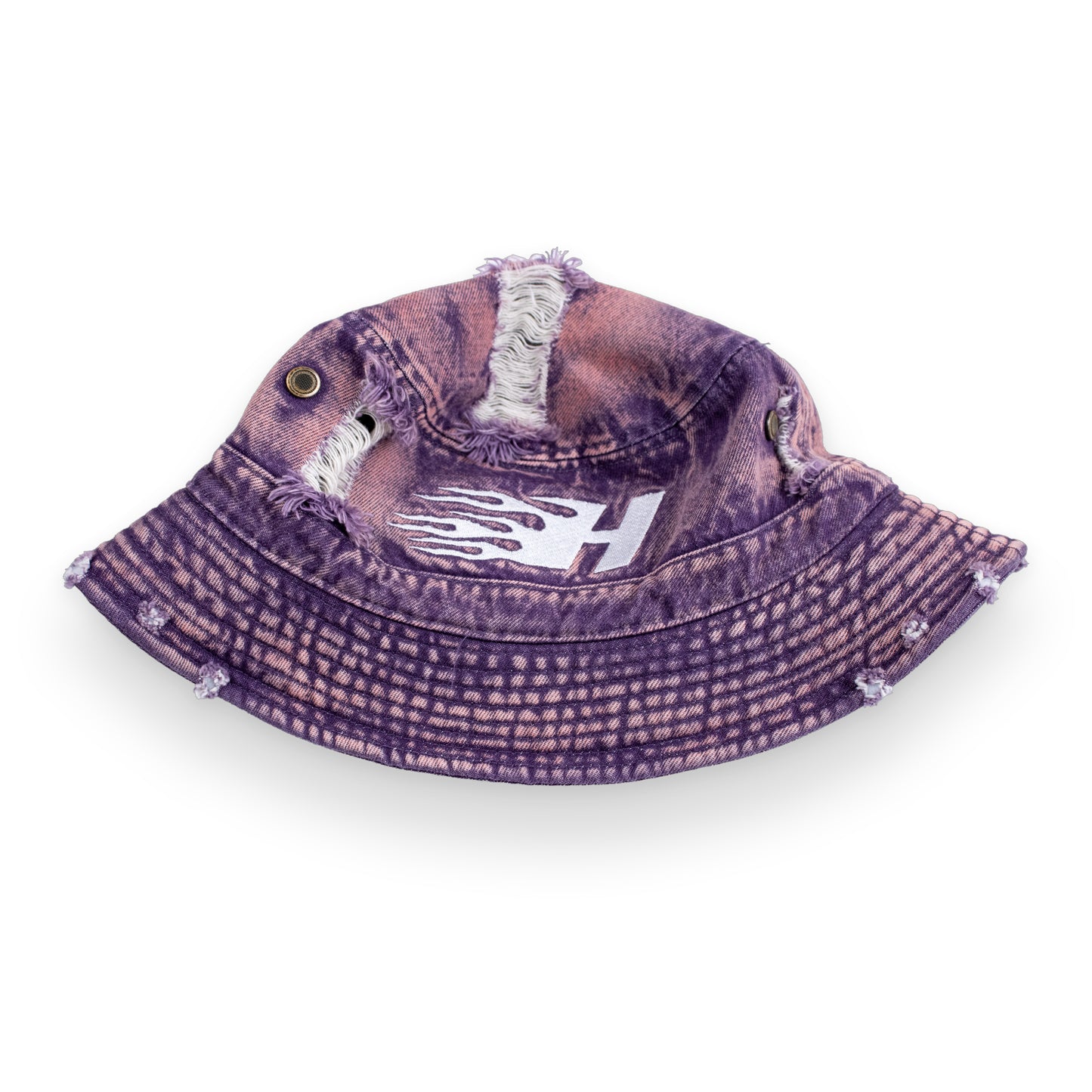 Distressed Bucket Hat - Purple