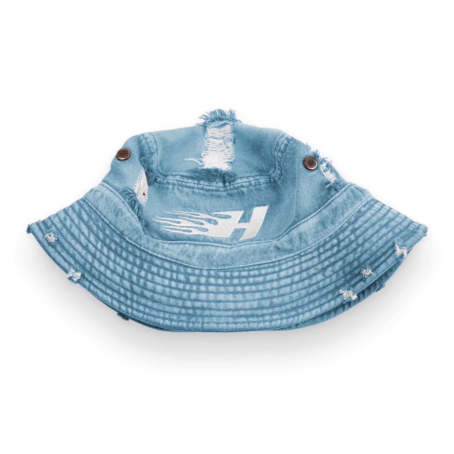 Distressed Bucket Hat - Blue