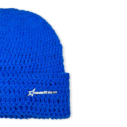 Extended Crochet Beanie (Blue)