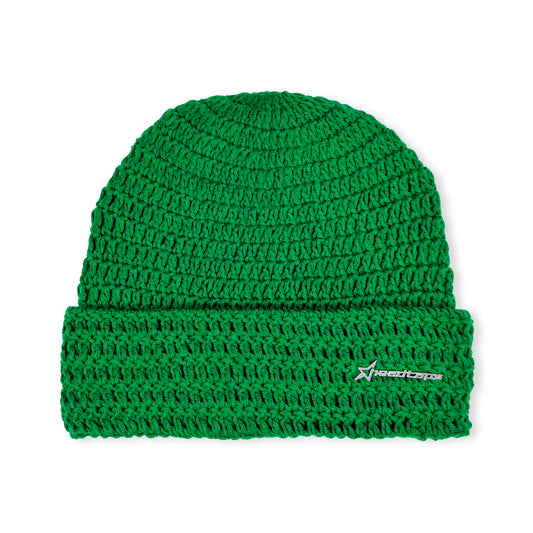Extended Crochet Beanie (Green)
