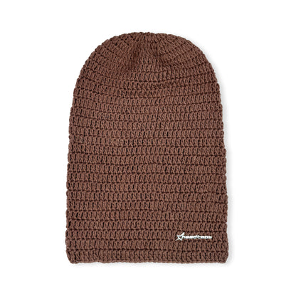 Extended Crochet Beanie - Brown
