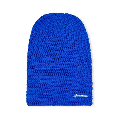 Extended Crochet Beanie (Blue)