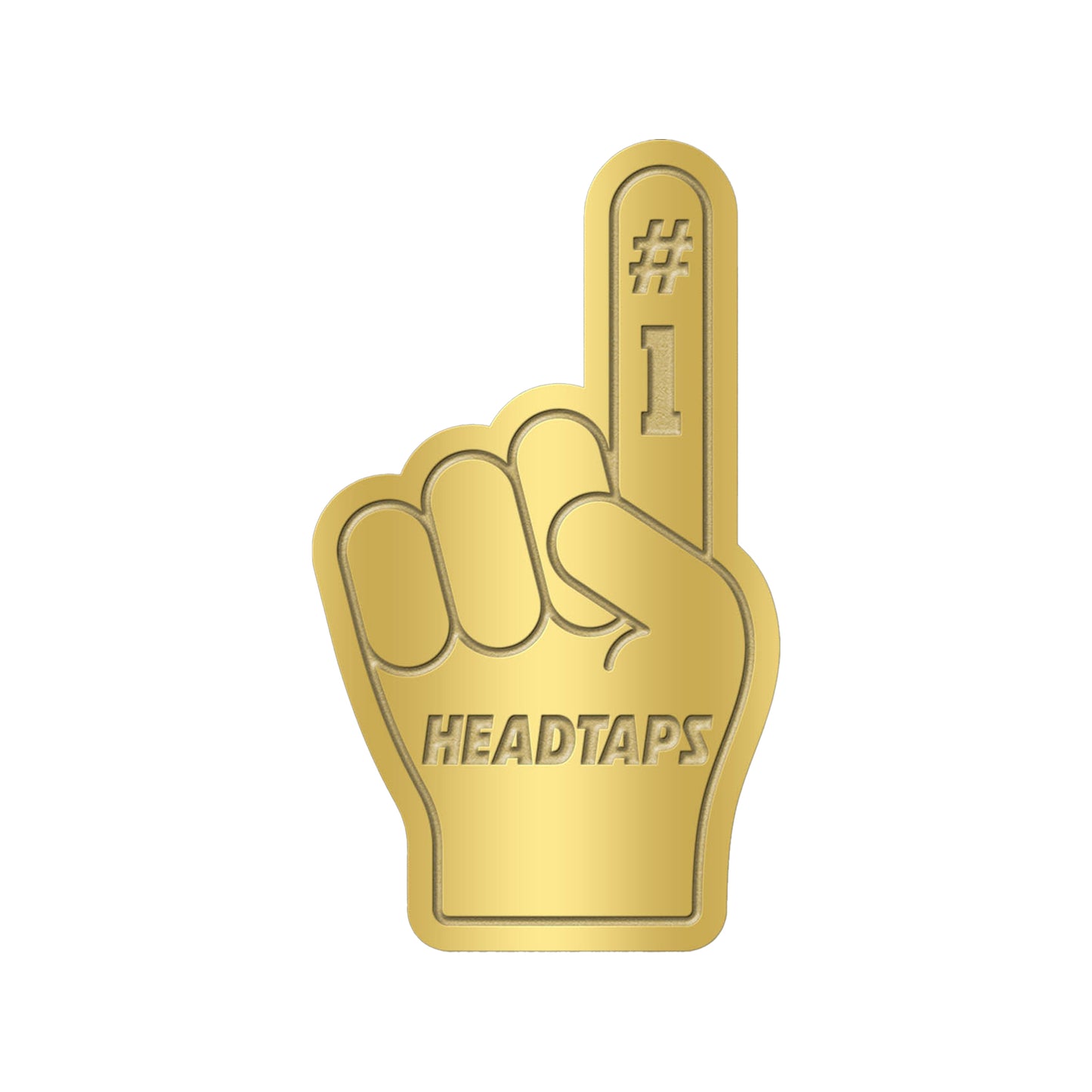 Foam Finger Head Taps Pin - Gold